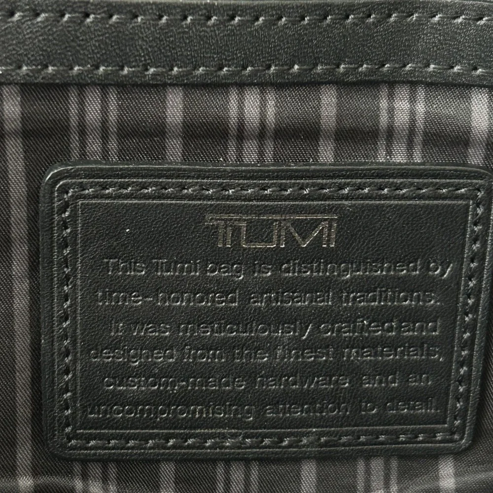 Tumi Dover Slim Leather Briefcase 68516D Black Laptop Bag Business Work‎